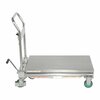 Zoro Select Scissor Lift Table, 550 lb. Cap, 19-1/2"W, 31-1/2"L CART-550-SS